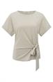 Yaya T-shirt met knoopdetail