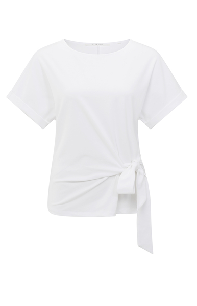 Yaya T-shirt met knoopdetail
