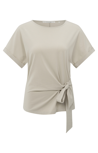 Yaya T-shirt met knoopdetail