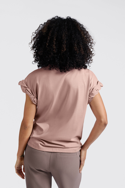Yaya T-shirt with rolled-up sleeves
