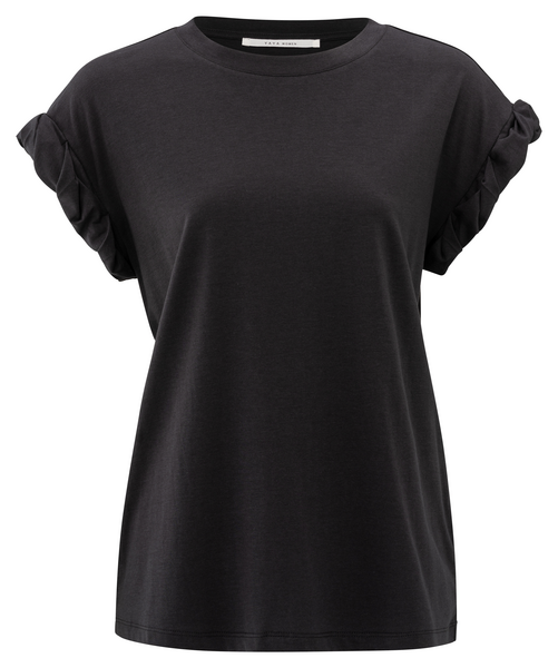 Yaya T-shirt with rolled-up sleeves
