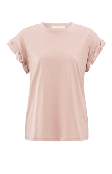 Yaya T-shirt with rolled-up sleeves