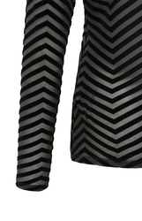 Yaya Velvet print mesh top