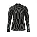 Yaya Velvet print mesh top