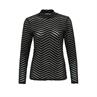 Yaya Velvet print mesh top
