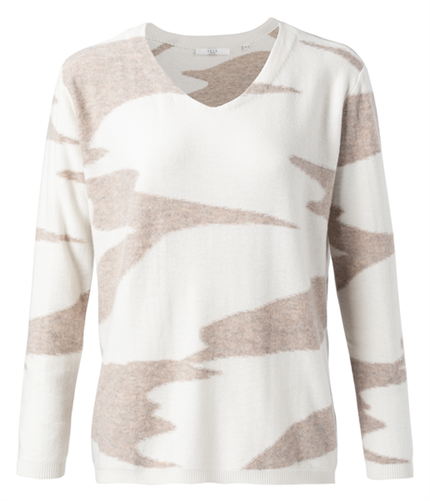 Yaya Wool blend jacquard sweater