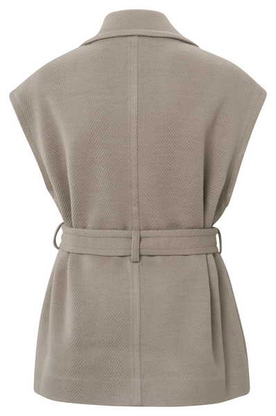 Yaya Wool mix sleeveless jacket wi