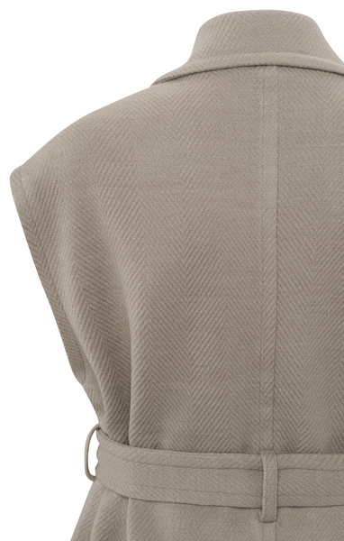 Yaya Wool mix sleeveless jacket wi