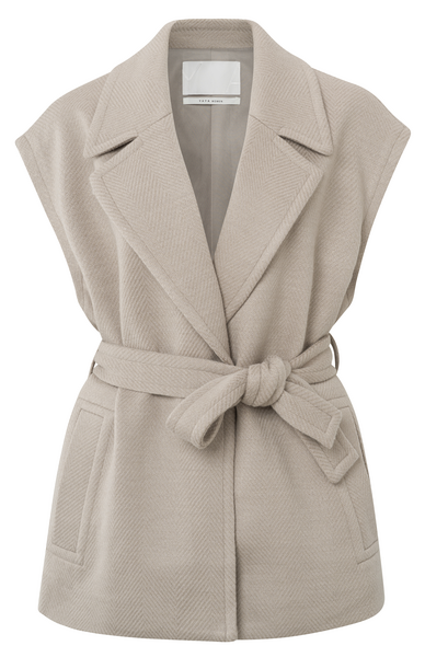 Yaya Wool mix sleeveless jacket wi
