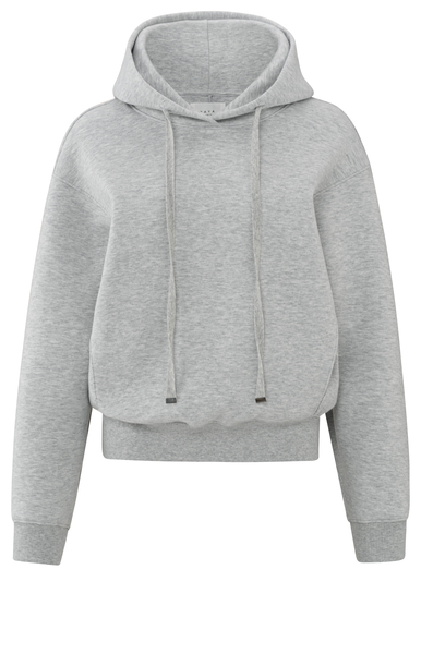 Yaya Zachte hoodie met koorddetails